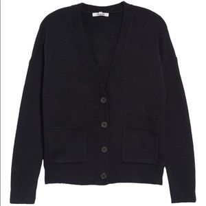 Madewell Arbour Cardigan Sweater in Black